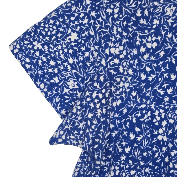 Boden Womens Blue Floral Cotton Phoebe Dress Size 16 - Picture 3 of 10